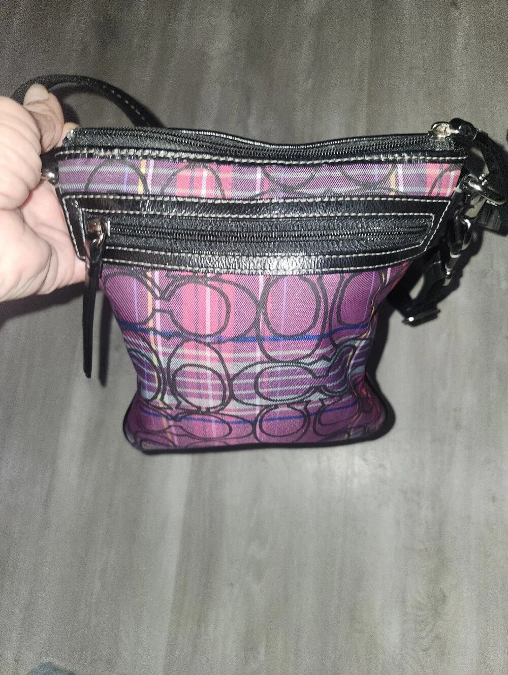 Coach Poppy Tartan Plaid Swingpack Crossbody